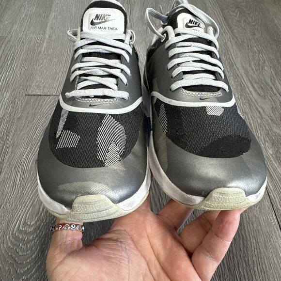 Nike Air Max Thea JCRD Pure Platinum Black Wolf Grey Shoes Womens Size US 7 Camo - Picture 6 of 11